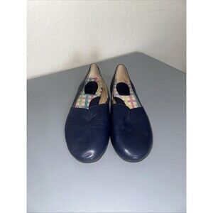 Born Leather Slip On Flats Navy Size 9.5